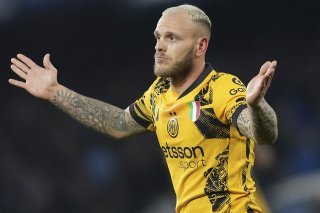 Federico Dimarco célèbre son but KEYSTONE/AP/Alfredo Falcone